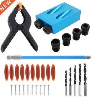 34Pcs 15 Degree Oblique Hole Locator Drill Bits Jig Guide,Wo