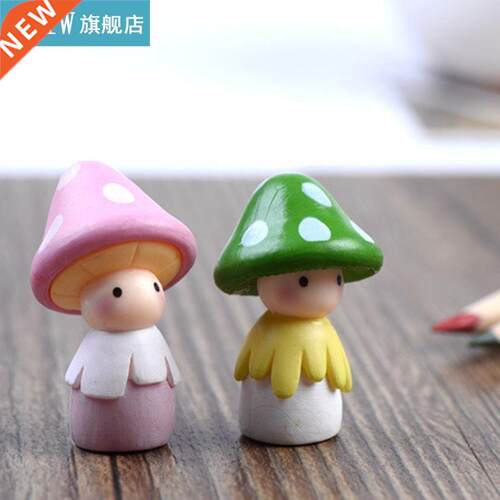 Mushroom Doll Figure Ornament Miniature Dollhouse Bonsai Fai