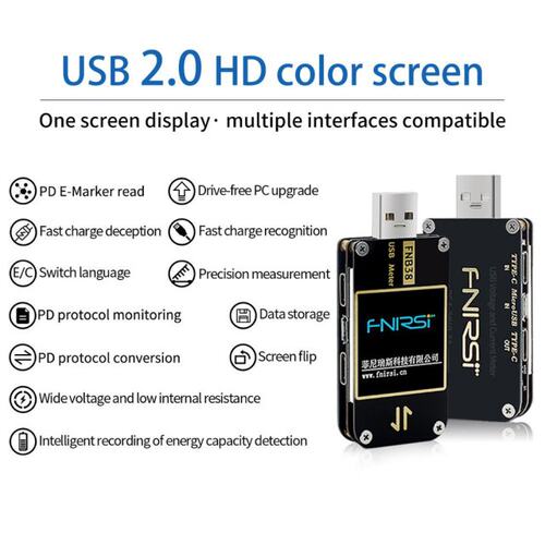 FNB38 Current And Voltage Meter USB Tester QC4+ PD3.0 2.0 PP