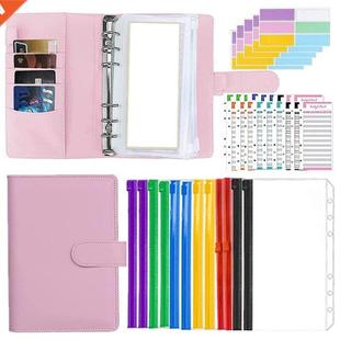 Budget Binder With Zipper Envelopes, A6 Binder Cash Envelope