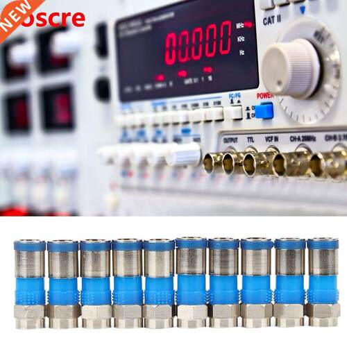 10 Pcs F Cale Adaptor RG6 UK Squeezed Type F Connector F Ca