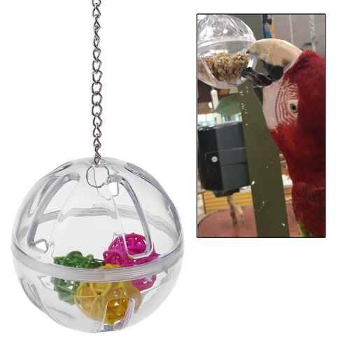 Parrot Chew Toy Hanging Ball Bird Cage Acrylic Stand Birds T