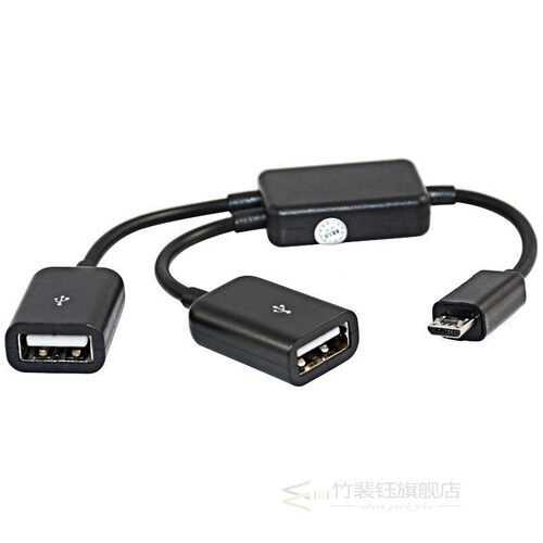 Micro USB / Type C to 2 OTG Dual Port HUB Cable Y Splitter