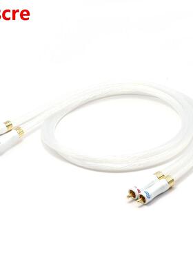 X402 5N OCC Silver Plated RCA TO RCA Interconnect Audio Cabl