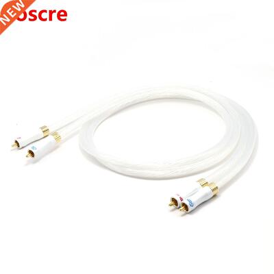 X402 5N OCC Silver Plated RCA TO RCA Interconnect Audio Cabl