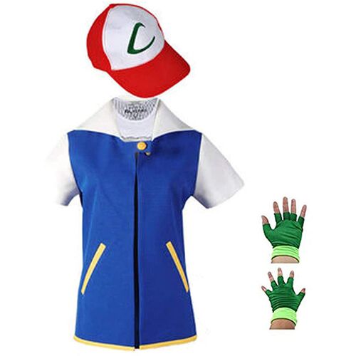 Pokemon Ash Ketchum Cosplay Women and Men Anime Blue Jacket