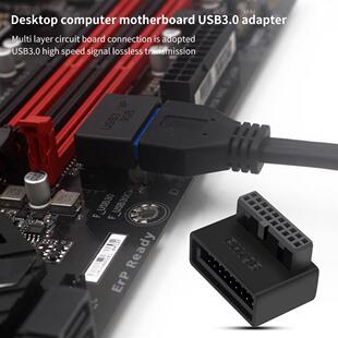 Portable Useful USB.0 19/20 Pin 90 Degree Adapter ABS Moth