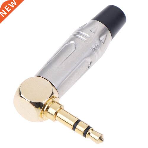 3.5mm Stereo Right Angle Male Plug Audio Headphone Solderin