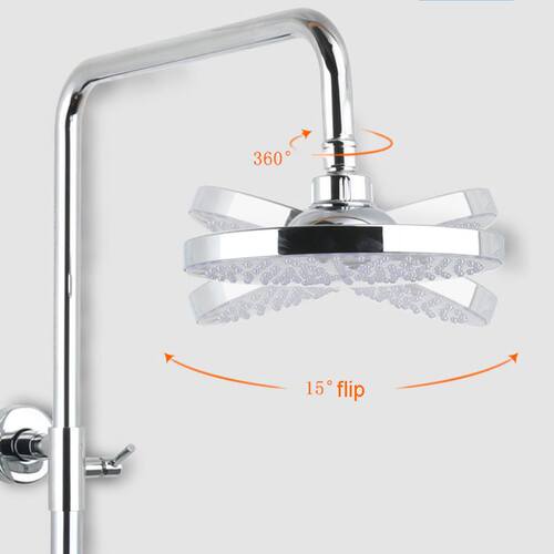 8 inch LED Rain Shower He 3 Colors Temperature Control Wat