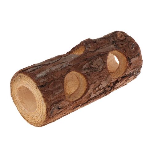 Wooden Animal Tunnel Small Pet Exercise Chew Molar Tube Toy