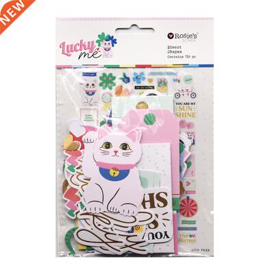 CRZCrafter 138pcs Printed Paper Diecuts Shapes Paper Epheme