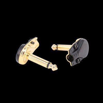 Gold Plated 6.35 mm Mono 2Pole Jack 90Degree Right Angle L T