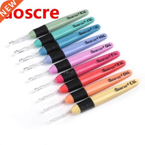 Crochet Hook With Led Plastic Handle Knitting Needles Set Se
