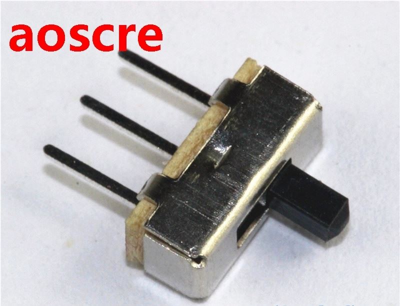 100pcs 1 Way 2 Postion Slide Switch PCB Mount SS12d00G3