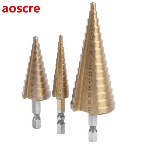 Multifunctional Electric Power Tool Sets 3pcs Step Drill Bit