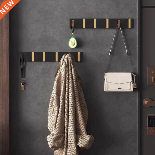 Folding Towel Hanger 2ways Installation Wall Hooks Coat Clo