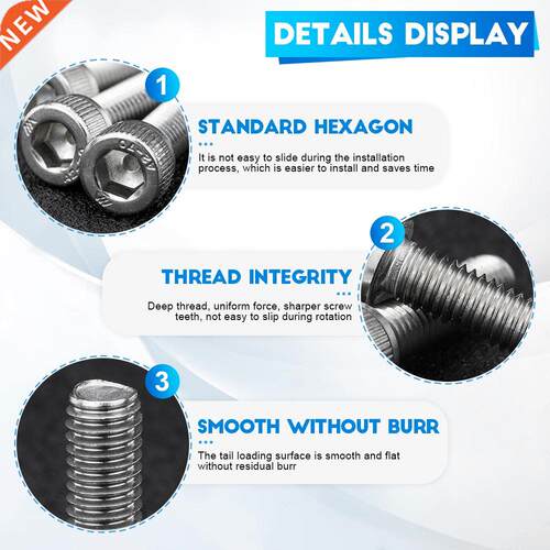 Hexagon Hex bolt set allen head screw kit m2 m2.5 m3 m4 m5