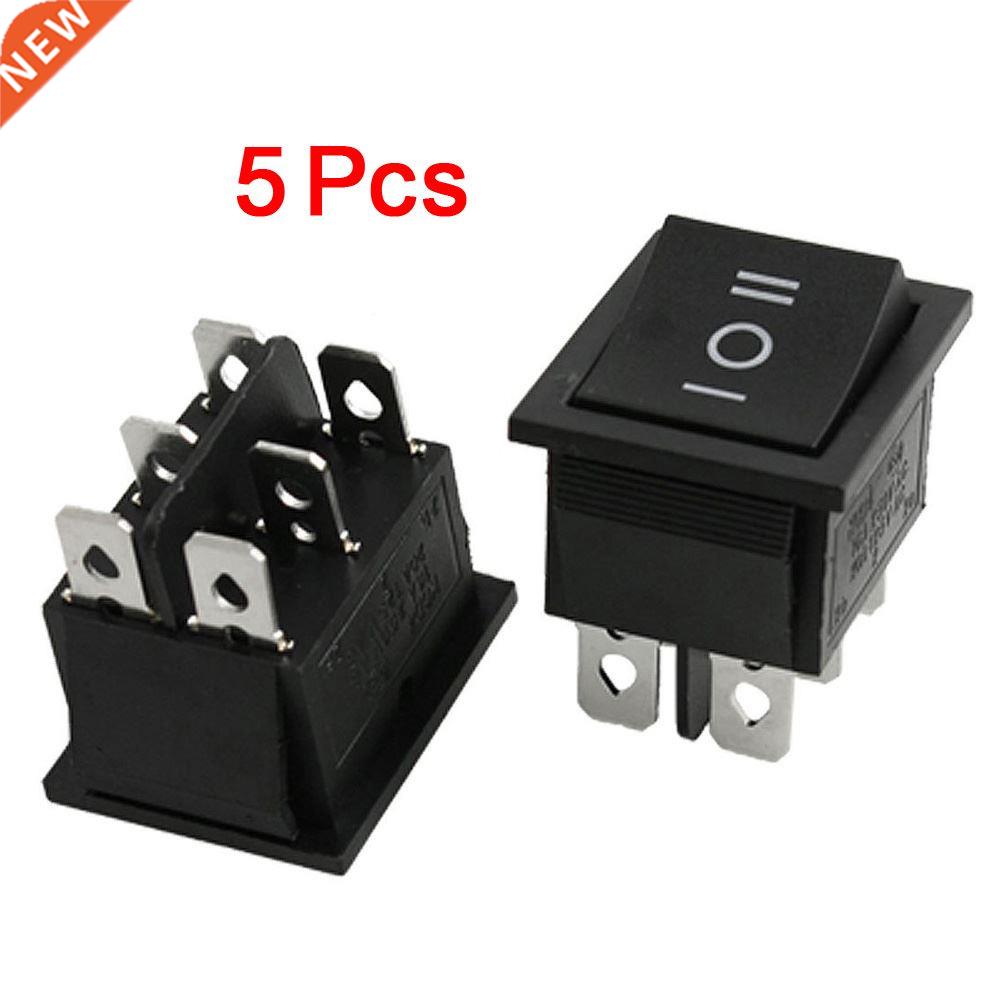 5 pcs x 6 Pin DPDT ON-OFF-ON 3 Position Boat Rocker Switch 1