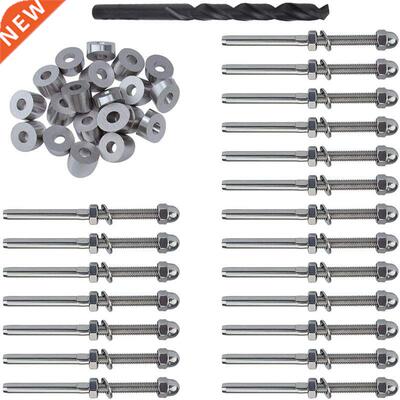 20 Pairs 1/8 inch Cale Railing Kits 30 Degree eveled Washe