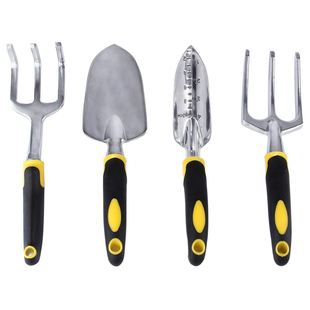 4PCS Garden Tool Set Gardening Trowel Fork Transplanter Cult
