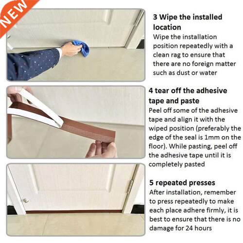5 Meter Self Adhesive Door Seal Strip Weather Stripping Sili