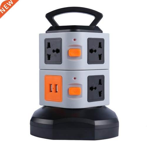 Tower Power Strp Extenson Socket wth Swtch Outlets Surge