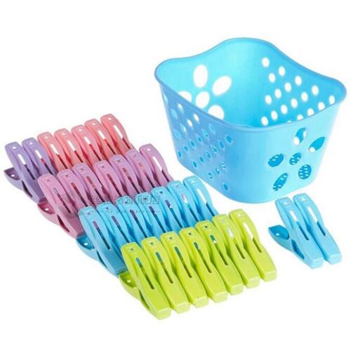 0Pcs Laundry Clothes Pins Hanging Pegs s Plastic Hangers Ra