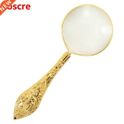 5x European Delicate Pattern Handle Retro Glass Lens High-Gr