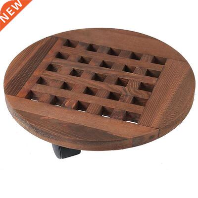 25cm Wood Flower Pot Removble Try Plnt Holder Stnd Bse