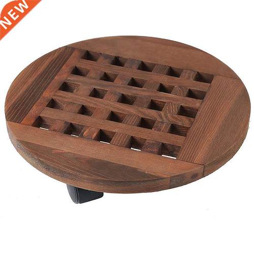25cm Wood Flower Pot Removble Try Plnt Holder Stnd Bse