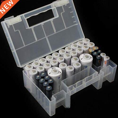 Useful Clear White Battery Box for AA/AAA Battery Storage Bo