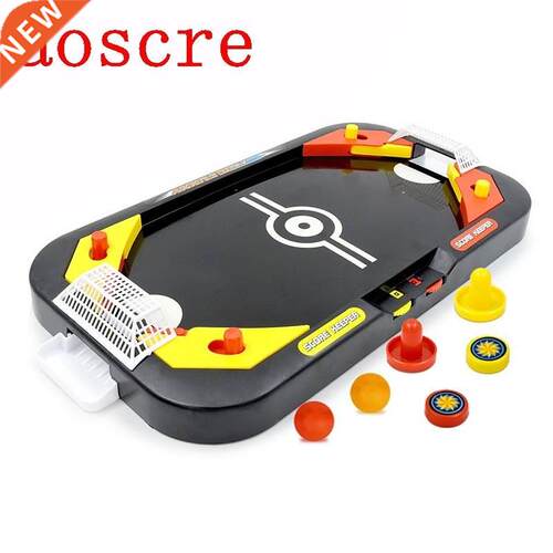 Mini Air Hockey Table Desktop Battle 2 in 1 Ice Hockey Game
