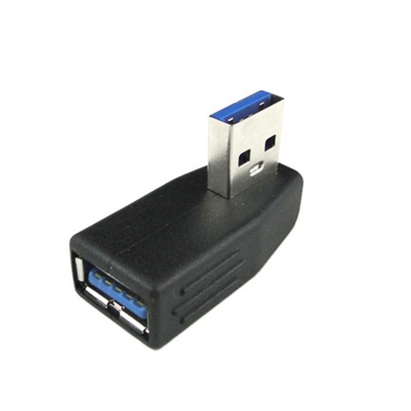 90 Degree Left Angle USB 3.0 Type A Male to Female M/F apt