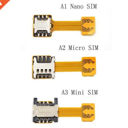 Hybrid Double Dual Sim Card Adapter Micro SD Nano Sim Extens