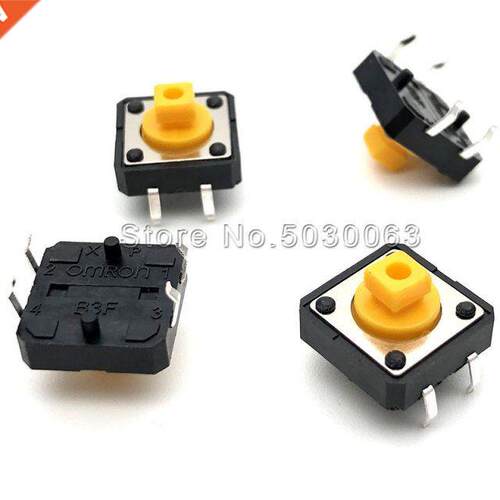 50pcs/lot 12*12*7.3MM square head touch switch 4P micro/key