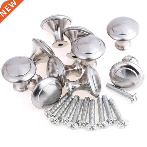 10pcs/set Stainless Steel Round Cabinet Knobs Drawer Knobs K