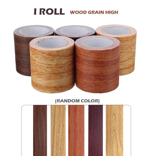 1 Roll Wood Grain Stickers Wardrobe Cabinet Table Furniture