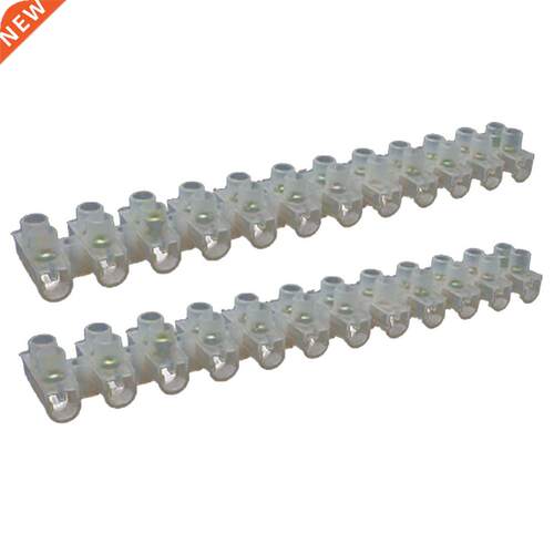 2 Pcs 30A Wire Connector 12Position Barrier Terminal Block