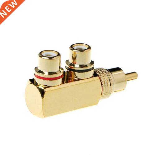 Audio Splitter Plug RCA 1 Male to 2 Female AV Socket Connect