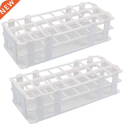2Pcs Plastic Test Tue Rack 24 Holes La Test Tue Rack Hold