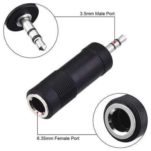 RCA Connector Female To Male Audio Jack Plug Mono Stereo Ada