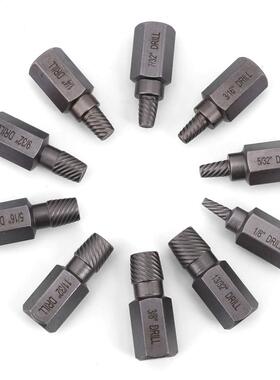 10Pcs/Box Screw Extractor Set Chromium Vanadium Steel 3.2-10