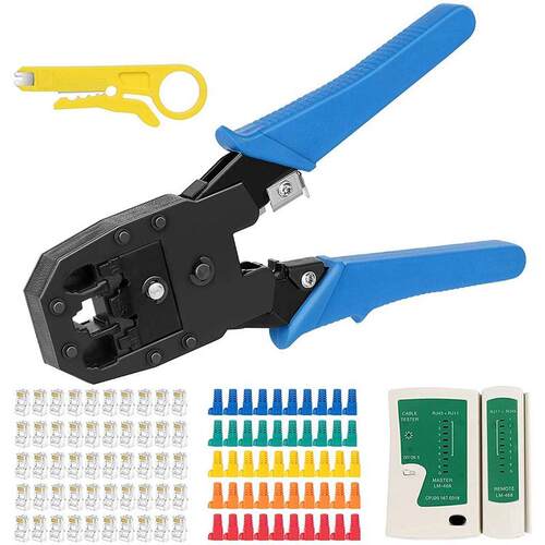 RJ45 Crimp Tool Kit, Cat5 Cat5E Crimp Tool Set, Crimp Tool w