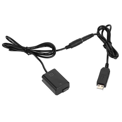 USB DC Power Cable DC Coupler Replacement for NP-FW50 Batter