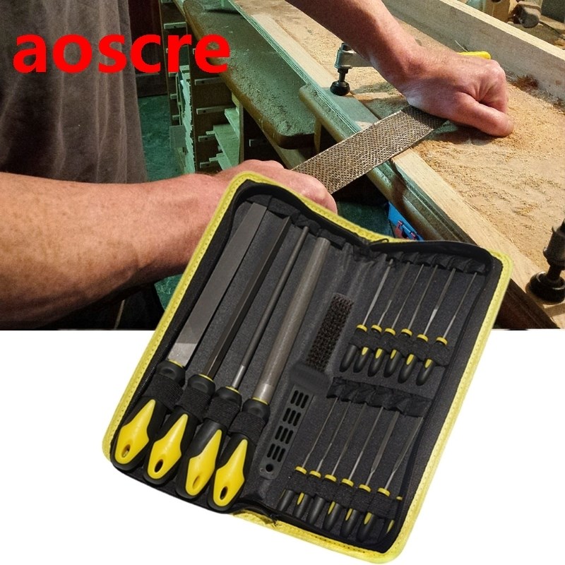 18pcs Needle File Set Flat Semicircular Triangle Round File