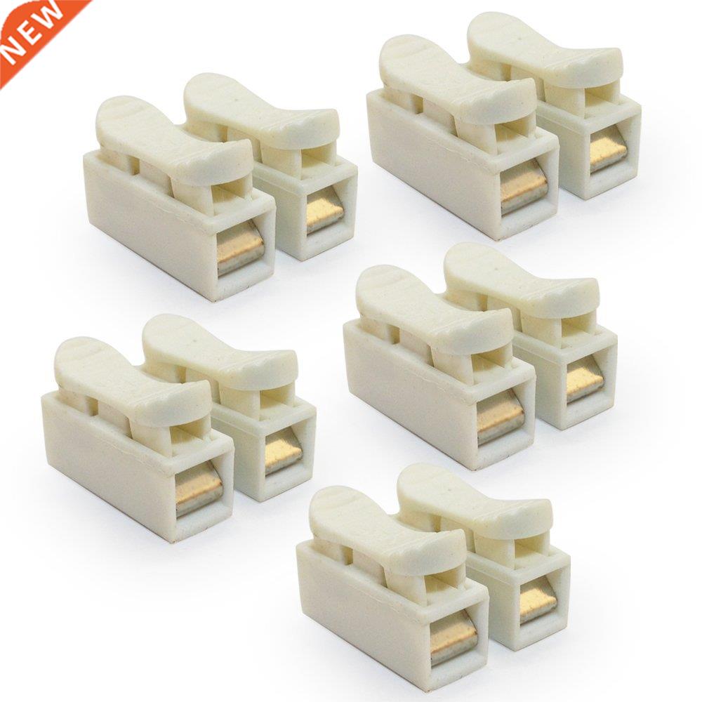 20Pcs 2P Spring Wire Quick Connector Splice With Cable Clamp