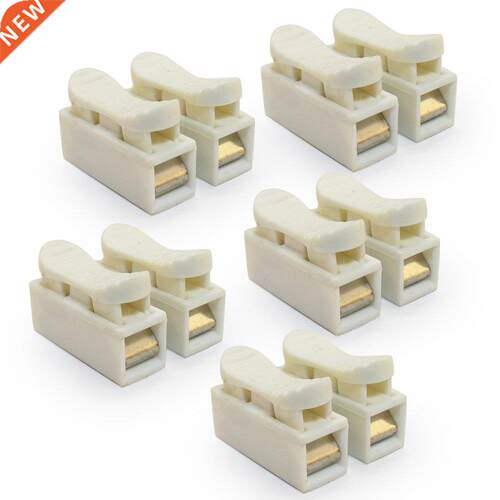 20Pcs 2P Spring Wire Quick Connector Splice With Cable Clamp