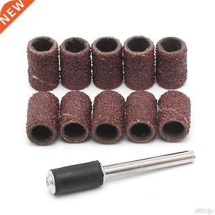10Pcs 6mm Sandng Bands +3.17mm Mandrel Rotary Tool Nal Dr