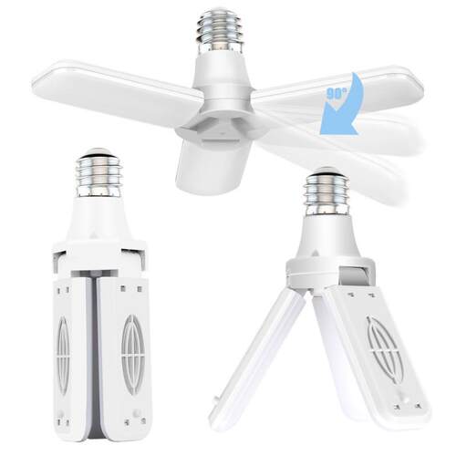 E27 LED Bulb Fan Blade Timing Lamp AC170-265V 30W Foldable L