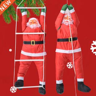 Christmas Pendant Ladder Rope Climbing Santa Claus Hanging D